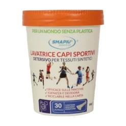 SMAPIU LAVATRICE CAPI SPORTIVI DETERSIVO PER TESSUTI SINTETICI 30 LAVAGGI BARATTOLO 500 grammi