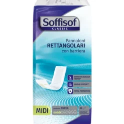 SOFFISOF PANNOLONI ADULTI RETTANGOLARI MIDI CON BARRIERA 30 PZ DISPOSITIVO MEDICO CE DI CLASSE 1