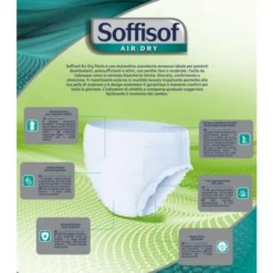 SOFFISOF PANTS AIR DRY LARGE GIRO VITA 110-150cm70/100 kgASSORBENZA SUPER 8 GOCCE 8 PEZZI DISPOSITIVO MEDICO CE DI CLASSE 1