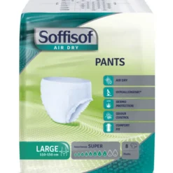 SOFFISOF PANTS AIR DRY LARGE GIRO VITA 110-150cm70/100 kgASSORBENZA SUPER 8 GOCCE 8 PEZZI DISPOSITIVO MEDICO CE DI CLASSE 1