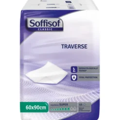 SOFFISOF TRAVERSE 60x90 15 PZ ASSORBENZA SUPER DISPOSITIVO MEDICO CE DI CLASSE 1 IN PURA CELLULOSA PEFC