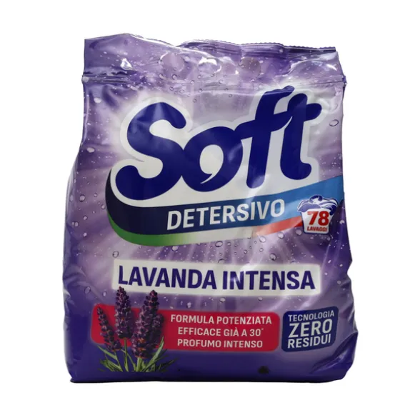 SOFT DETERSIVO BUCATO LAVATRICE IN POLVERE LAVANDA INTENSA SACCO 78 MISURINI KG 3,900