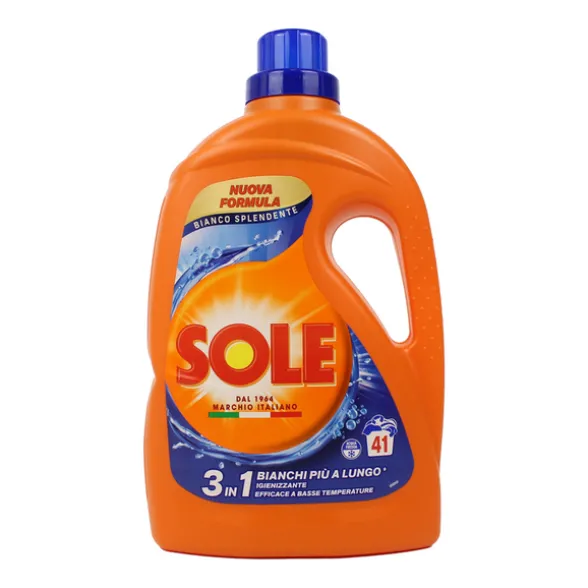 SOLE DETERSIVO LIQUIDO BUCATO LAVATRICE BIANCO SPLENDENTE 41 LAVAGGI LT 1,845