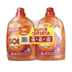 SOLE DETERSIVO LIQUIDO BUCATO LAVATRICE PROTEGGI COLORE 2 PEZZI DA 41 LAVAGGI