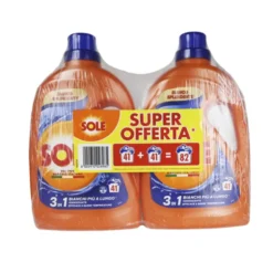 SOLE DETERSIVO LIQUIDO BUCATO LAVATRICE BIANCO SPLENDENTE 2 PEZZI DA 41 LAVAGGI