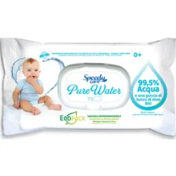 SPEEDY CARE 72 SALVIETTE BIODEGRADABILI PURE WATER PER PELLI SENSIBILI 0+