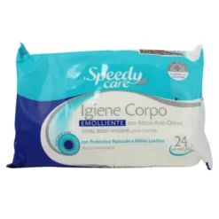 SPEEDY CARE 24 SALVIETTE XXL IGIENE CORPO LENITIVO CON ATTIVO ANTI-ODORE DOPPIO SPESSORE EFFETTO SPUGNA