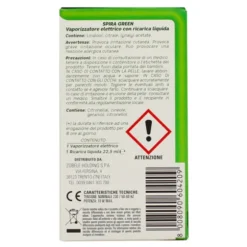 SPIRA GREEN CITRONELLA VAPORIZZATORE ELETTRICO + RICARICA LIQUIDA 45 GIORNI