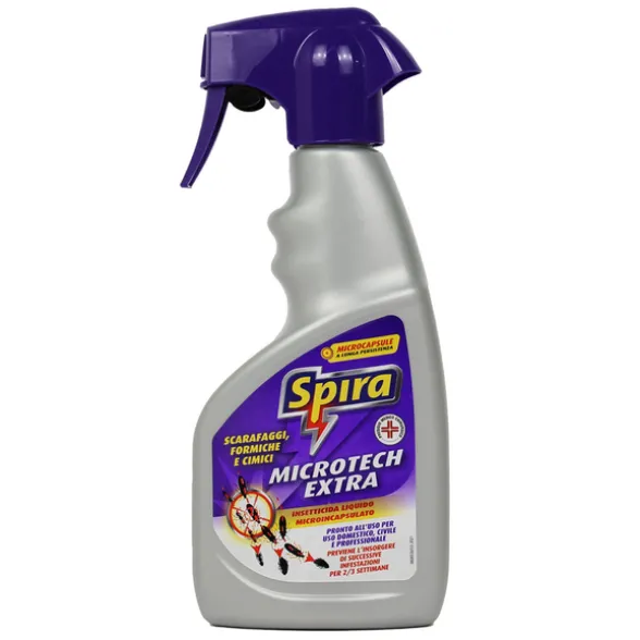 SPIRA INSETTICIDA MICROTECH EXTRA LIQUIDO MICROINCAPSULATO SCARAFAGGI, FORMICHE E CIMICI 400 ML