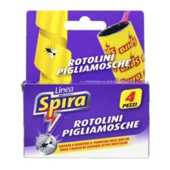 SPIRA INSETTICIDA PIGLIAMOSCHE TOTALMENTE ECOLOGICO E NATURALE 4 ROTOLINI