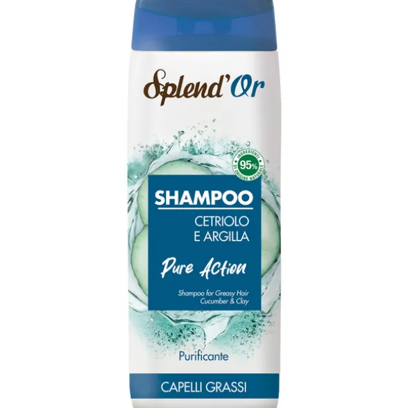 SPLENDOR SHAMPOO CETRIOLO e ARGILLA PURIFICANTE CAPELLI GRASSI 300 ML