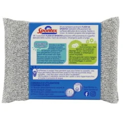 SPONTEX 2 FLASH SPUGNA IN FIBRE PLASTICHE DI ALLUMINIO NON RIGA 2 PZ.