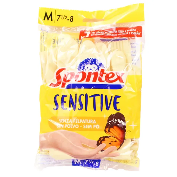 SPONTEX GUANTI EFFETTO SETA IN LATTICE TAGLIA MEDIUM 7 1/2-8