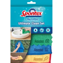 SPONTEX MICROFIBRE ULTIMATE CLEAN SET 3 PEZZI