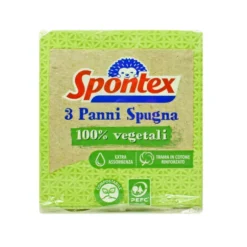 SPONTEX PANNI SPUGNA 100% VEGETALI 3 PZ