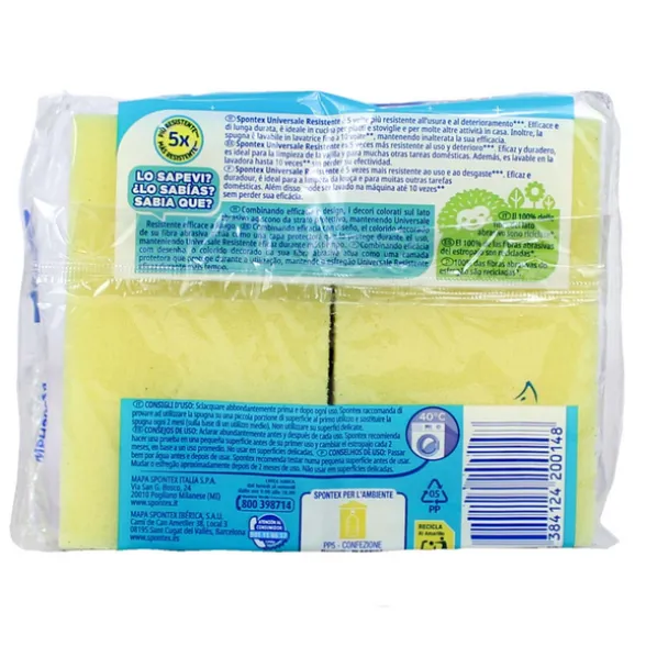 SPONTEX SPUGNA UNIVERSALE RESISTENTE ABRASIVA 2 PEZZI.