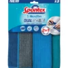 SPONTEX SPUGNE IN MICROFIBRA DUAL ACTION 2in1 PULISCE E ASSORBE 3 PEZZI