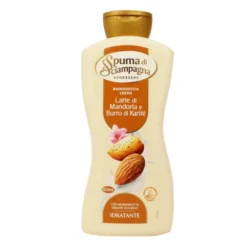 SPUMA DI SCIAMPAGNA BAGNODOCCIA CREMA LATTE DI MANDORLA e BURRO DI KARITE' IDRATANTE 650 ML