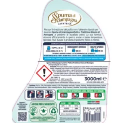 SPUMA DI SCIAMPAGNA DETERSIVO LIQUIDO BUCATO LAVATRICE IGIENIZZANTE BREZZA DI MONTAGNA 60 LAVAGGI 3000 ML