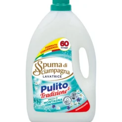 SPUMA DI SCIAMPAGNA DETERSIVO LIQUIDO BUCATO LAVATRICE IGIENIZZANTE BREZZA DI MONTAGNA 60 LAVAGGI 3000 ML