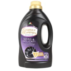 SPUMA DI SCIAMPAGNA DETERSIVO LIQUIDO BUCATO LAVATRICE NERO & DELICATI 30 LAVAGGI 1350 ML