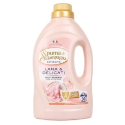 SPUMA DI SCIAMPAGNA DETERSIVO LIQUIDO BUCATO LAVATRICE LANA & DELICATI 30 LAVAGGI 1350 ML