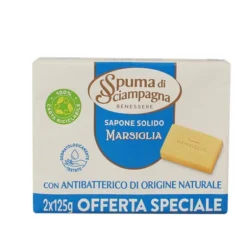 SPUMA DI SCIAMPAGNA SAPONETTA MARSIGLIA 125 GRAMMI x 2 PEZZI