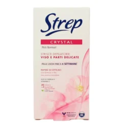 STREP 20 STRISCE DEPILATORIE VISO E PARTI DELICATE CRISTAL
