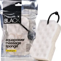 SUAVIPIEL BLACK AQUAPOWER MASSAGE SPONGE HYPOALLERGENIC DOUBLE ACTION