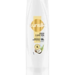 SUNSILK BALSAMO COCCO e ALOE - 0% SILICONI, COLORANTI E OLI MINERALI - 98% INGREDIENTI ORIGINE NATURALE - 200 ML