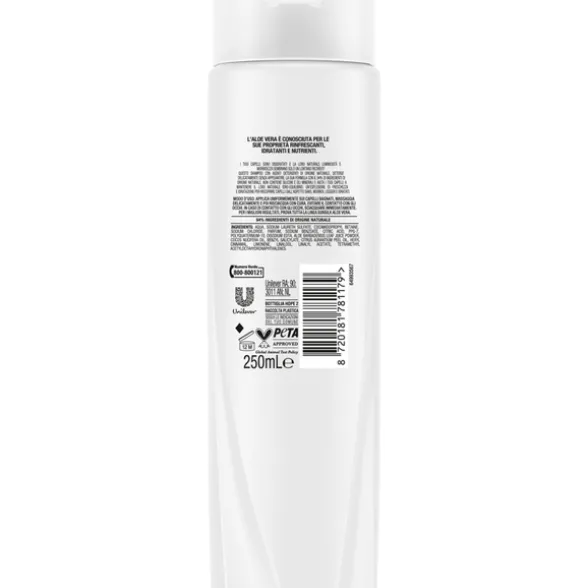 SUNSILK SHAMPOO ALOE VERA SUNSILK SHAMPOO COCCO e ALOE - 0% SILICONI, COLORANTI E OLI MINERALI - 95% INGREDIENTI ORIGINE NATURALE - 250 ML
