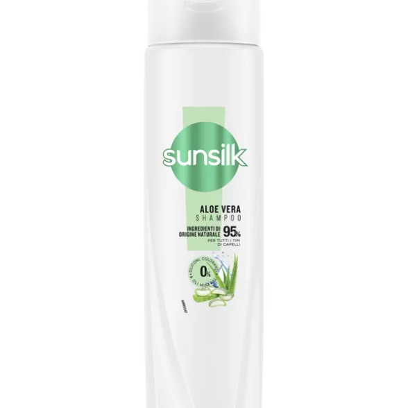 SUNSILK SHAMPOO ALOE VERA SUNSILK SHAMPOO COCCO e ALOE - 0% SILICONI, COLORANTI E OLI MINERALI - 95% INGREDIENTI ORIGINE NATURALE - 250 ML