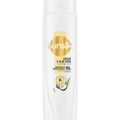 SUNSILK SHAMPOO COCCO e ALOE - 0% SILICONI, COLORANTI E OLI MINERALI - 93% INGREDIENTI ORIGINE NATURALE - 250 ML
