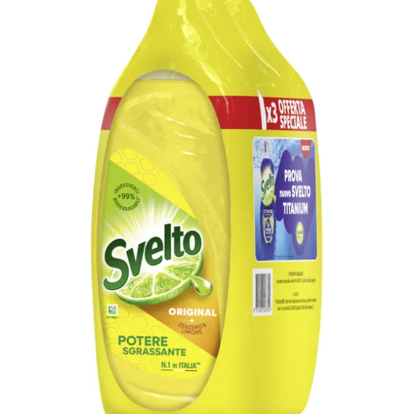 SVELTO DETERSIVO PIATTI ZENZERO & LIMONE 3 PEZZI DA 1000 ML