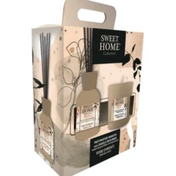 SWEET HOME CONFEZIONE PROFUMATORE AMBIENTE A BASTONCINI 100 ML + CANDELA 110 GRAMMI TERRA D'ORIENTE
