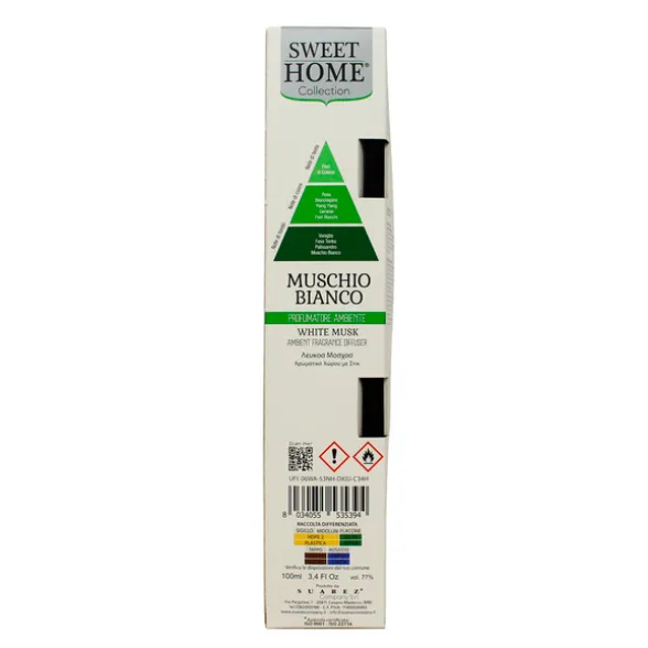 SWEET HOME PROFUMATORE AMBIENTE CON BASTONCINI MUSCHIO BIANCO 100 ML