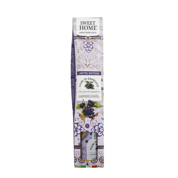 SWEET HOME PROFUMATORE AMBIENTE CON BASTONCINI FIORI DI SAMBUCO 100 ML