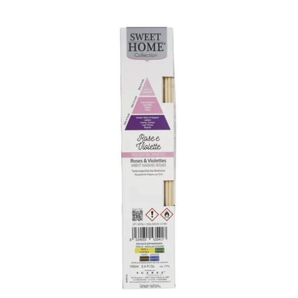 SWEET HOME PROFUMATORE AMBIENTE CON BASTONCINI ROSE e VOLETTE 100 ML