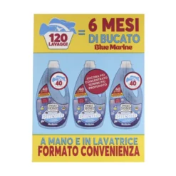SWEET HOME TRIPACCO DETERSIVO CONCENTRATO BUCATO A MANO E LAVATRICE 40 LAVAGGI 2 LITRI BLUE MARINE