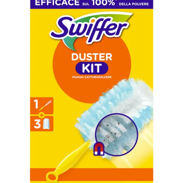 SWIFFER DUSTER KIT CONTIENE MANICO + 3 PIUMINI CATTURAPOLVERE