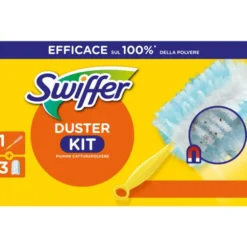 SWIFFER DUSTER KIT CONTIENE MANICO + 3 PIUMINI CATTURAPOLVERE