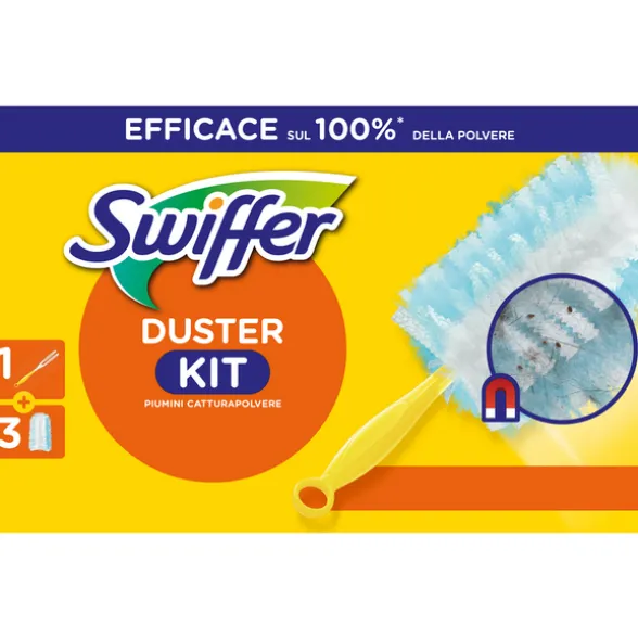 SWIFFER DUSTER KIT CONTIENE MANICO + 3 PIUMINI CATTURAPOLVERE