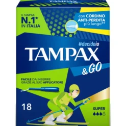 TAMPAX & GO ASSORBENTI INTERNI SUPER 18 PZ
