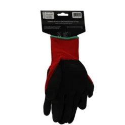 TECHNO SAFE GUANTI DA LAVORO PALMO IN LATTICE POLSINO ELASTICIZZATO TAGLIA 8 COLORE ROSSO/NERO