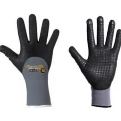 TECHNO SAFE GUANTI DA LAVORO PUNTINATURA SU PALMO IN NITRILE POLSINO ELASTICIZZATO TAGLIA 10 COLORE GRIGIO/NERO