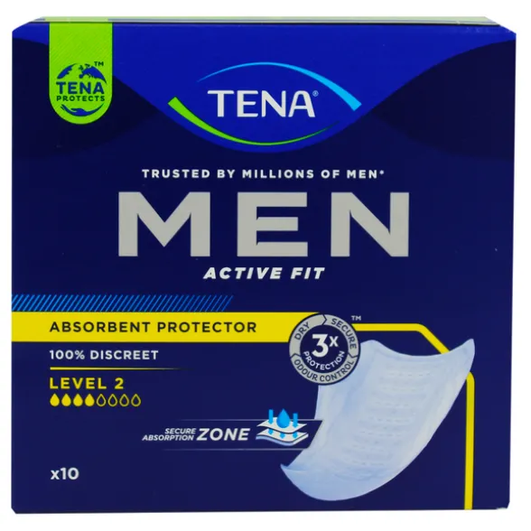 TENA MEN LEVEL 2 10 PZ. PROTEZIONI ASSORBENTI MASCHILI DISPOSITIVO MEDICO CE CL1