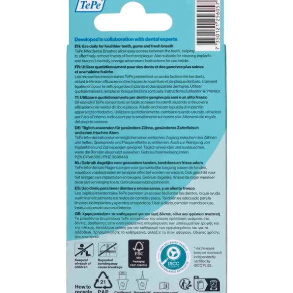 TEPE SCOVOLINO GIALLO ISO SIZE 4 0,7mm BLISTER 6 PEZZI