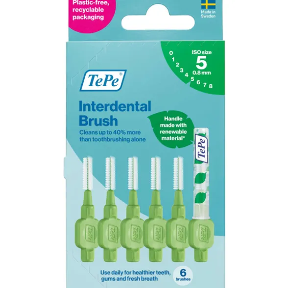 TEPE SCOVOLINO GREEN ISO SIZE 5 mm0,8 BLISTER 6 PEZZI