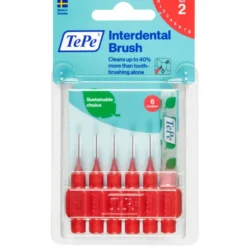 TEPE SCOVOLINO ROSSO ISO SIZE 2 0,5mm BLISTER 6 PEZZI