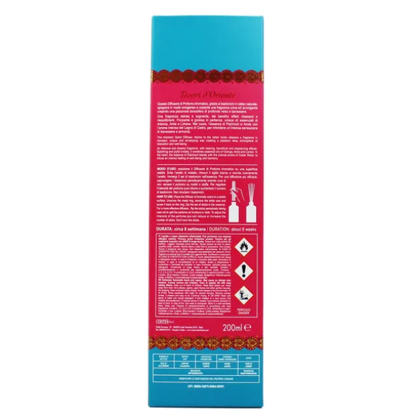 TESORI D'ORIENTE DIFFUSORE DI PROFUMO AMBIENTE CON BASTONCINI AYURVEDA 200 ML